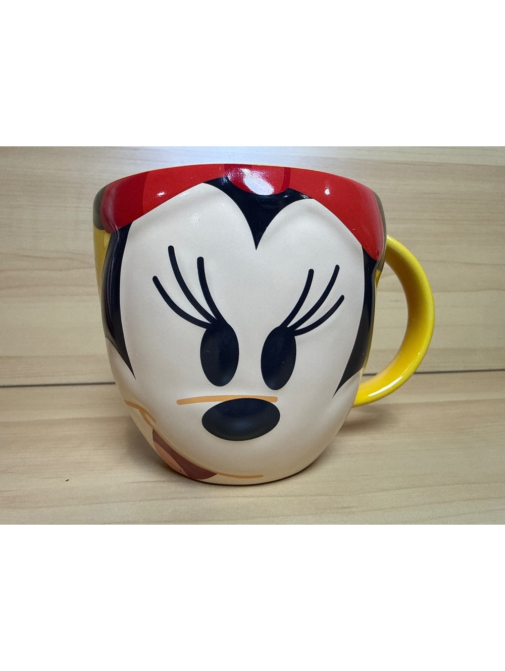 Disney Parks Mousewares Minnie Mouse Face 3D Ceramic Mug